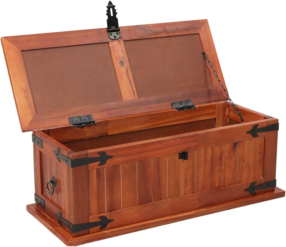Solid Acacia Wood Storage Chest Z8645
