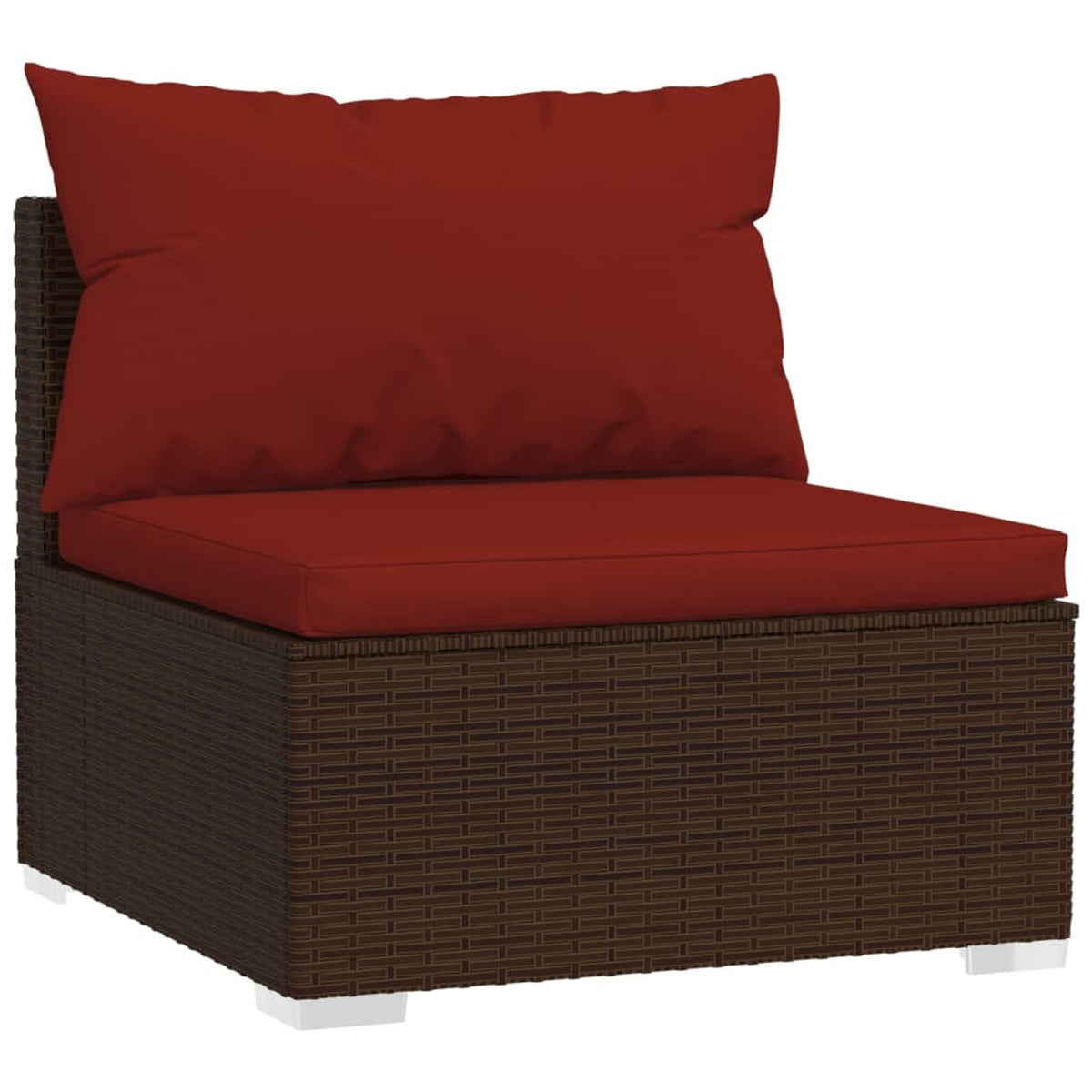 2 Piece Patio Furniture Set with Cushions Poly Rattan Brown A660651