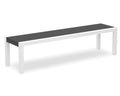 Satin White Slate Grey Bench P8067