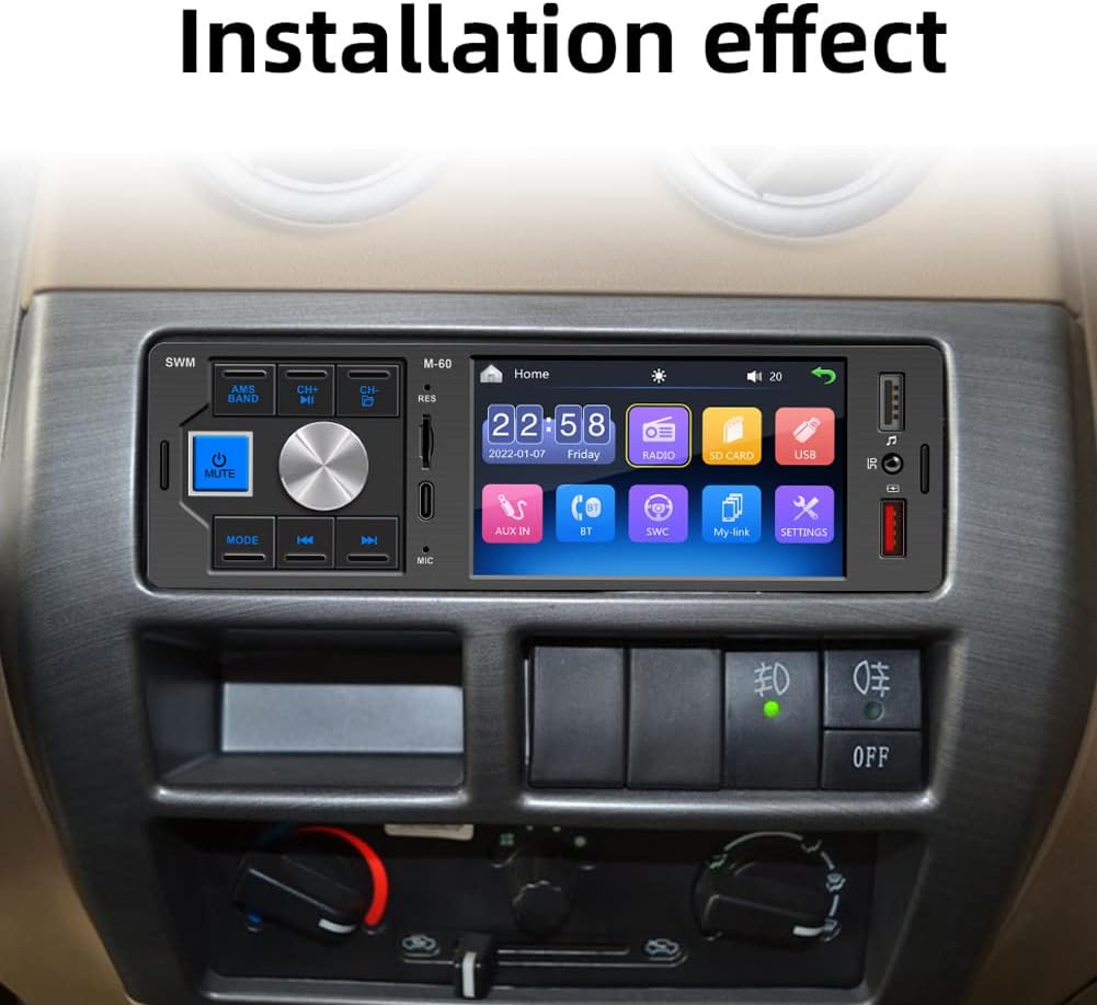 4 Inch Touchscreen Car FM Radio MP5 Player with USB AUX BT Y152