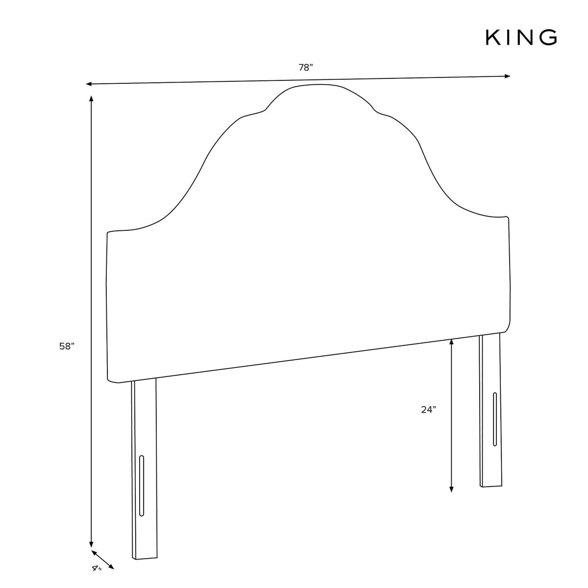 Pink Cream Arched Headboard B67239