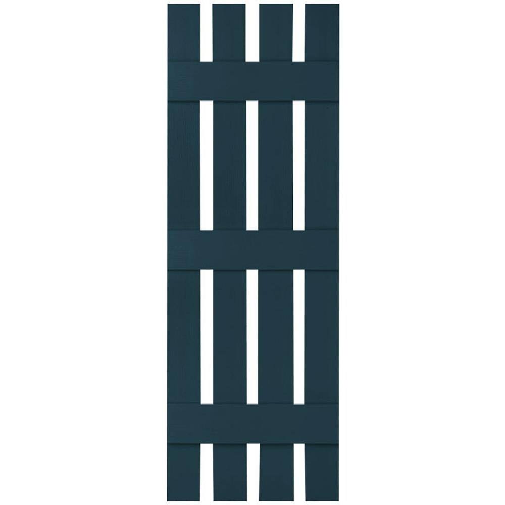 Midnight Blue Vinyl Board-n-Batten Shutters C588093