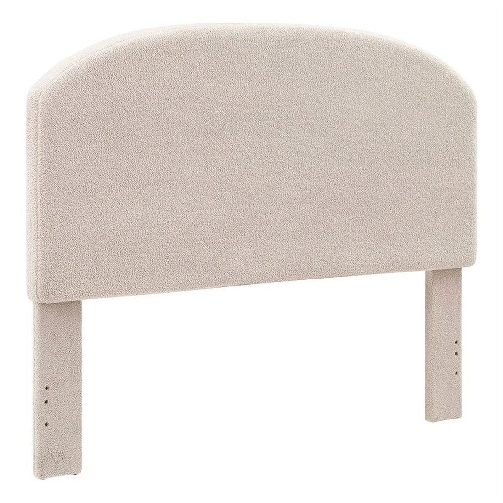 Off White Sherpa Upholstered Headboard Y3980