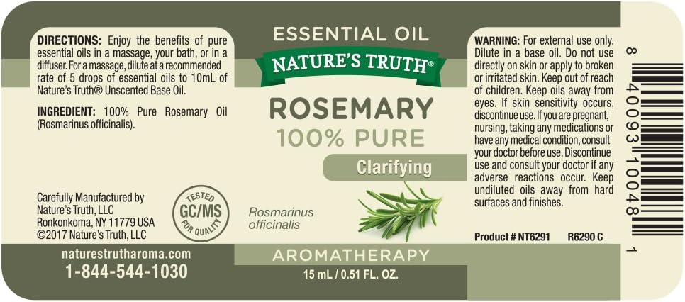 Rosemary Essential Oil, 0.51 Fluid Ounce T14951