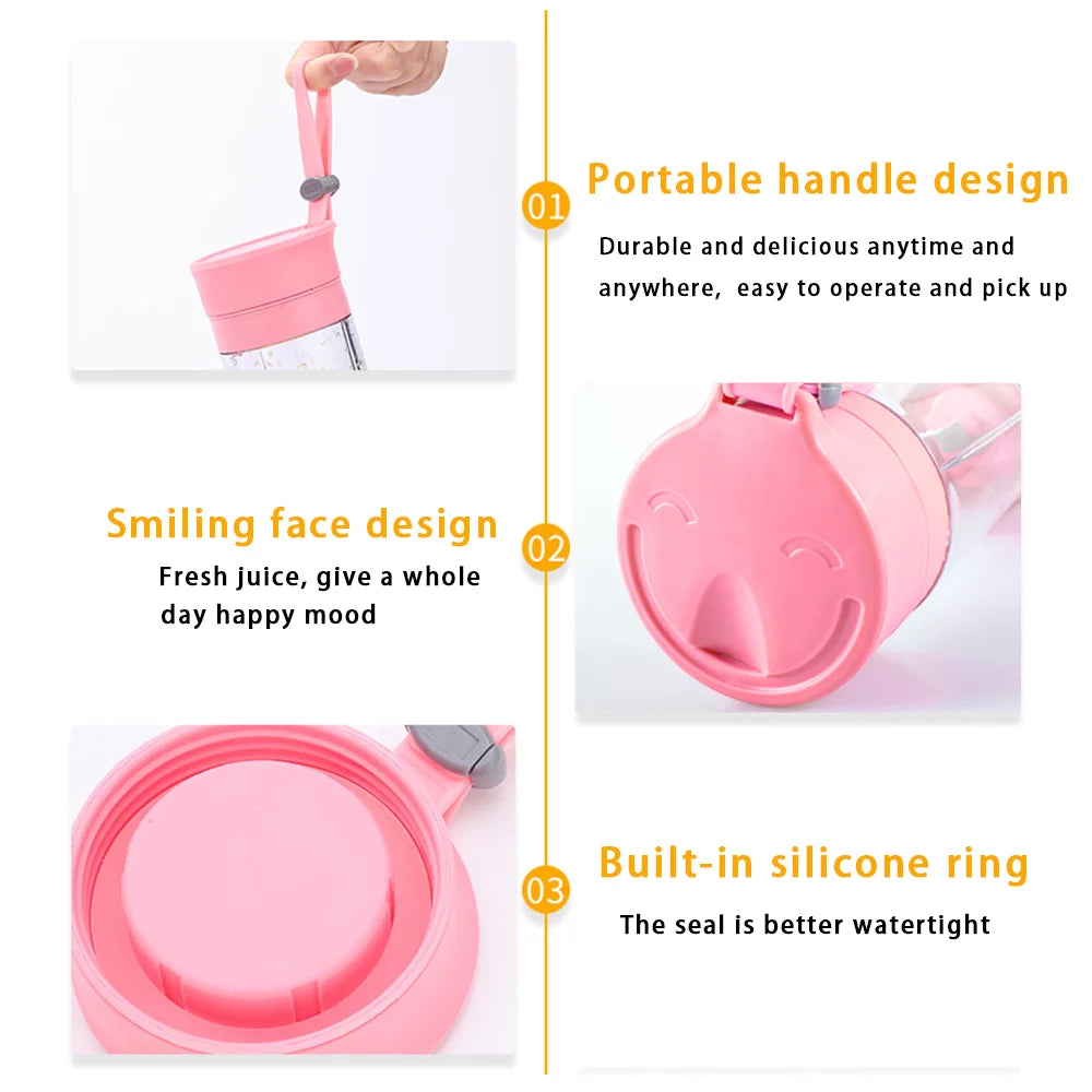 Portable Mini Blender with USB Rechargeable Batteries, Pink P170052