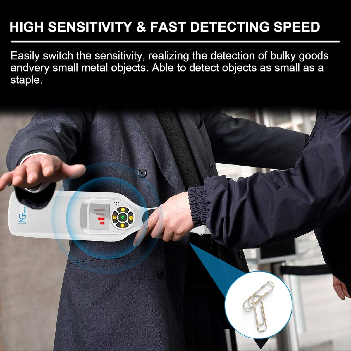 Handheld Security Metal Detector Wand, Pack of 2 M8857