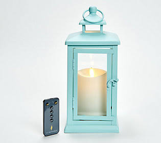 Aqua Indoor/Outdoor Lantern With 4 Candle O95718
