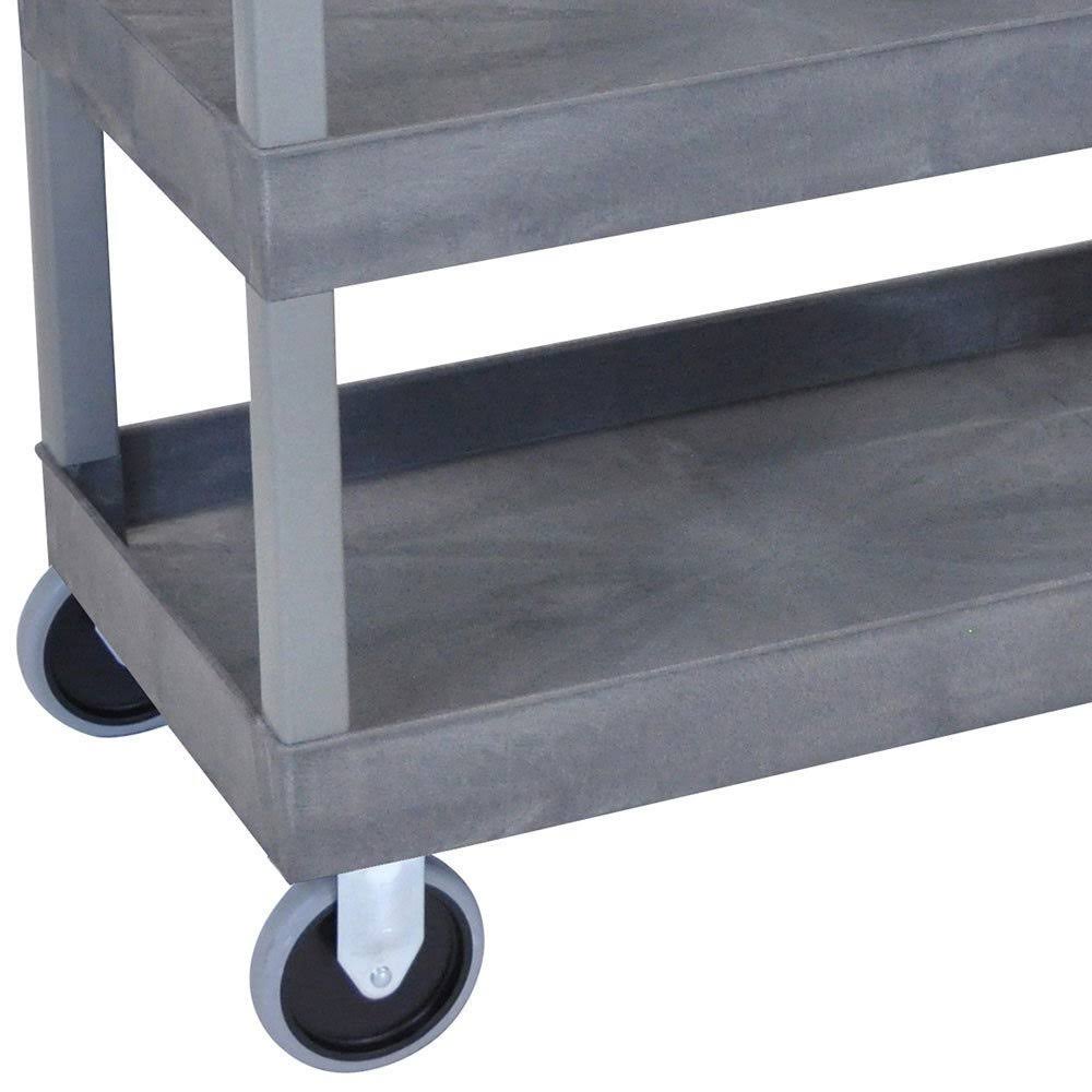 Gray 18x32 Cart with 2 Tub/1 Flat Shelves Y891876