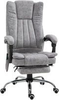 Gray Heated Massage Electric Vibration Reclining Swivel Chair with Pedals Adjustable Back Ergonomic Zero-Gravity Chair P6126