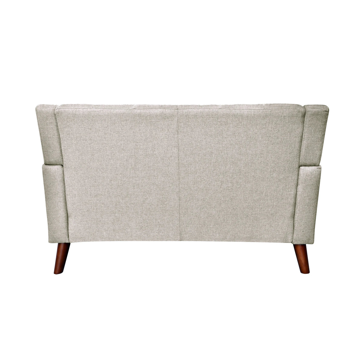 Beige Fabric Tufted Loveseat B411