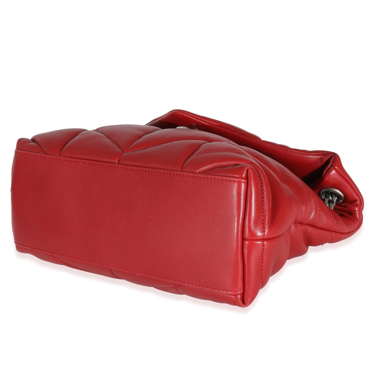 Red Quilted Lambskin Small Puffer Q2437