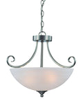 3 Light Semi Flush Satin Nickel T980911