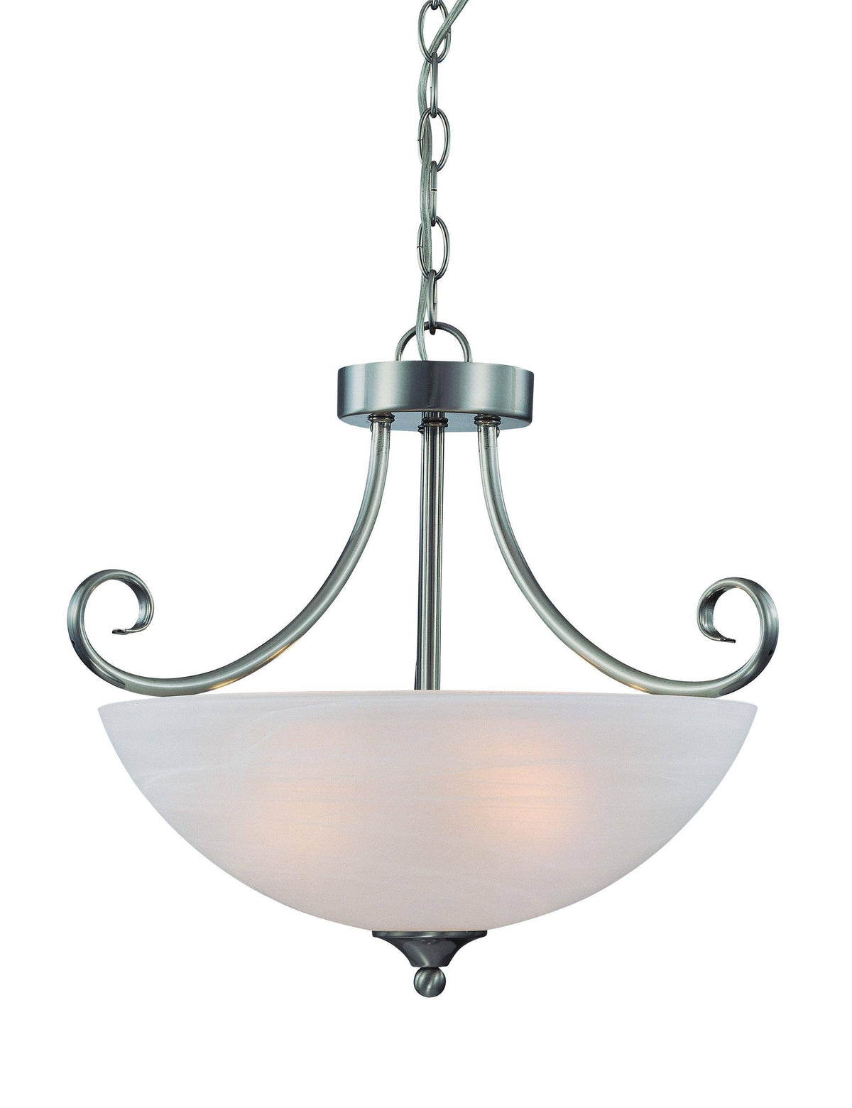3 Light Semi Flush Satin Nickel T980911