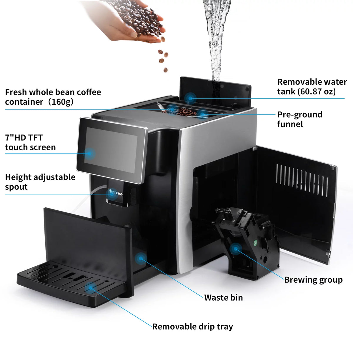 Programmable Super-automatic Espresso Coffee Machine R9971