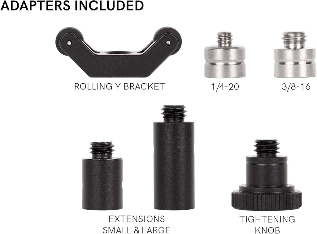 Universal Lens Support with Rolling Y-Bracket and Height Extension Posts L956