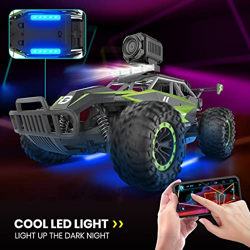 1:16 Scale Remote Control Car with 1080P HD Camera and LED Lights O2423
