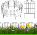 28 Pack 24in Coated Metal RustProof Decorative Garden Fence Q775
