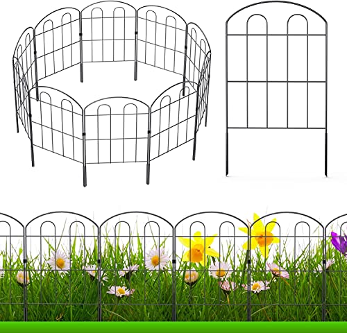 28 Pack 24in Coated Metal RustProof Decorative Garden Fence Q775