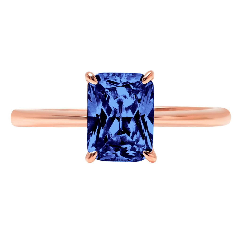 18K Rose Gold Solitaire Ring R753