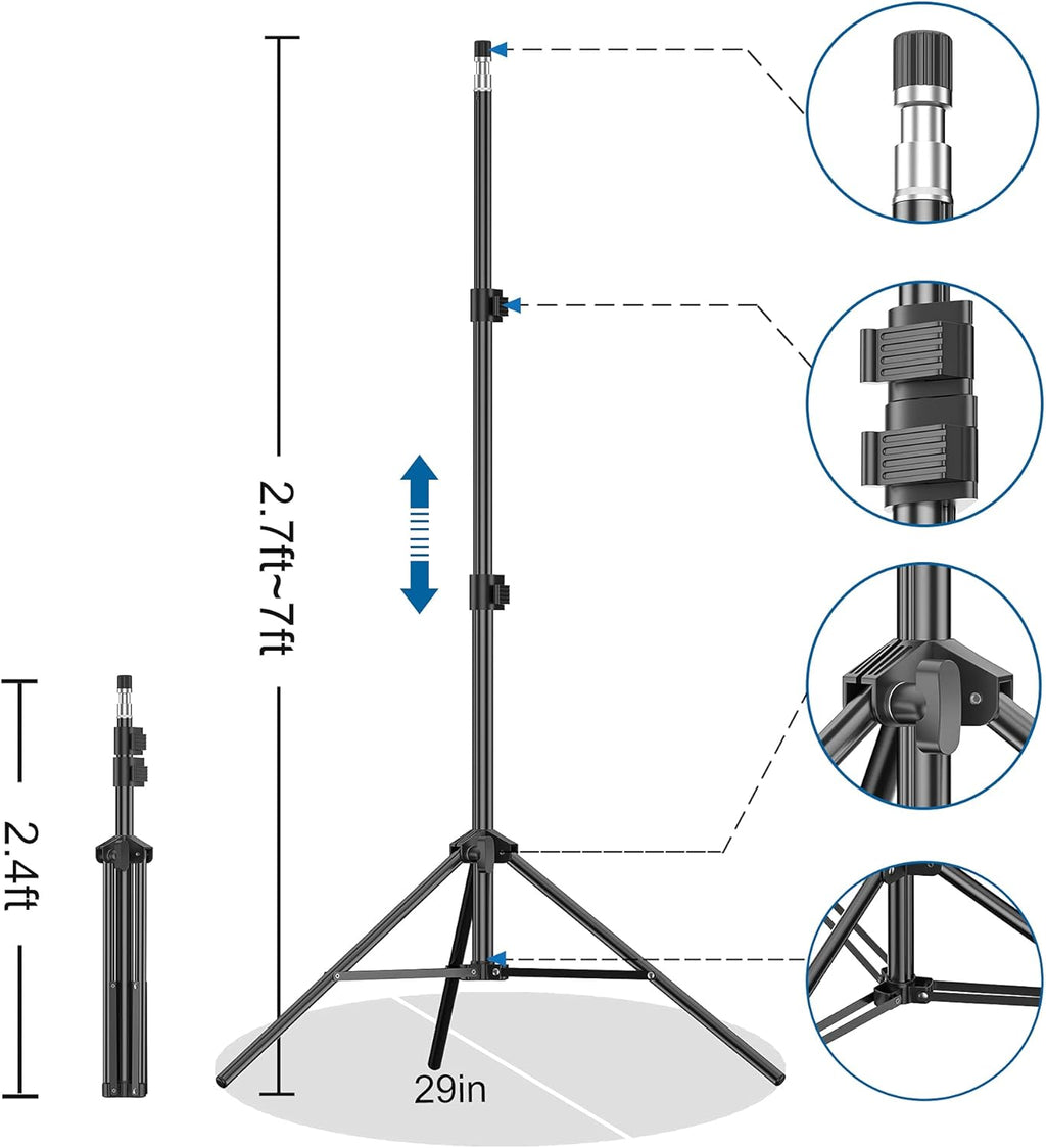 7x10Ft Adjustable Photography Background Support System Kit with Carry Bag U121