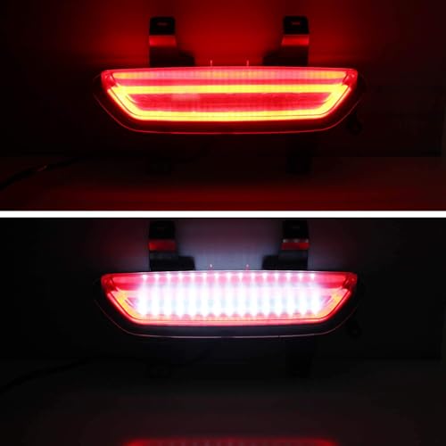 Clear Lens LED Rear Fog Light Kit with Red Tail Brake Lamp & White Backup Reverse Lamp X827