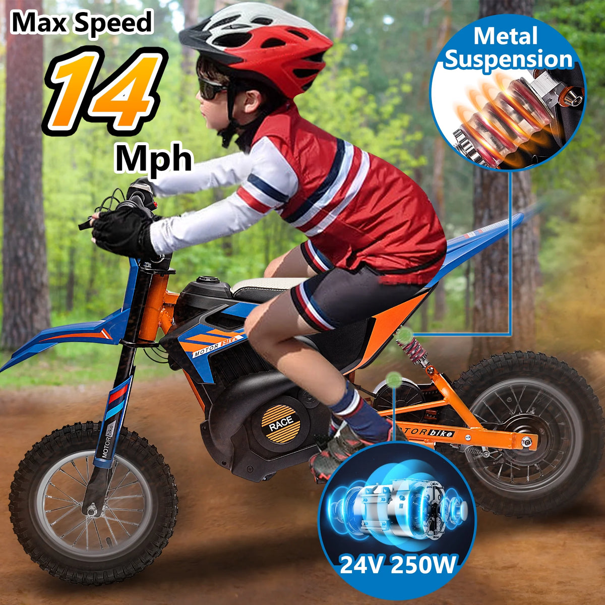 24V Electric Ride on Motocross Bike C41240