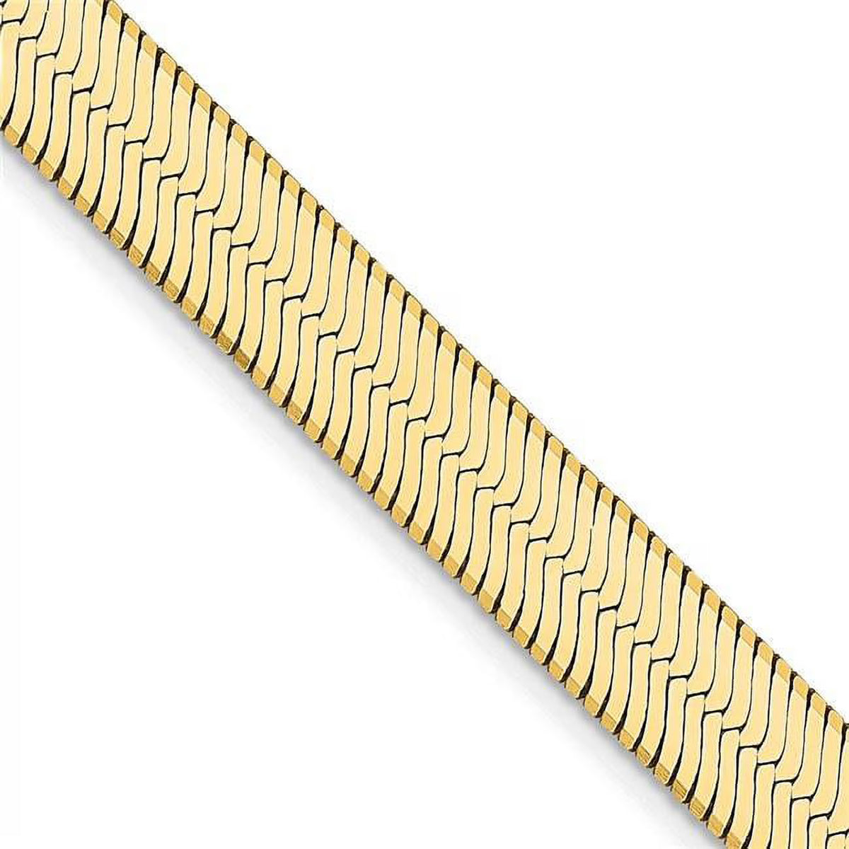 14K Yellow Gold 6.5 mm Herringbone Chain L90058