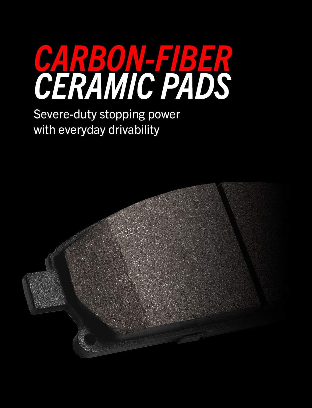 Carbon Fiber Ceramic Brake Pads and Drilled Slotted Brake Rotors R896932