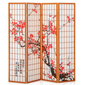 5.8 ft Tall 4 Panel Wood Room Divider W695092