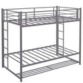 Twin Over Twin Bunk Bed with Storage, Gray V4329