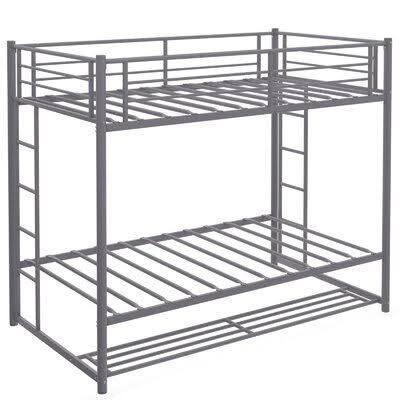 Twin Over Twin Bunk Bed with Storage, Gray V4329