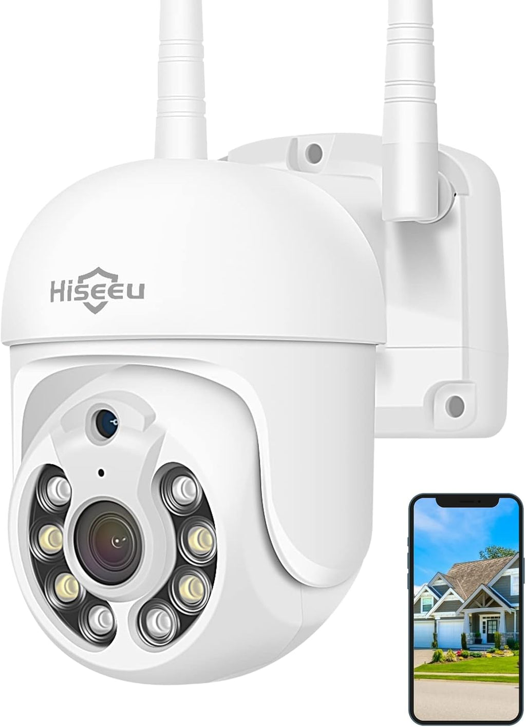 3MP Outdoor WiFi Pan/Tilt Security Camera with Floodlights G13165