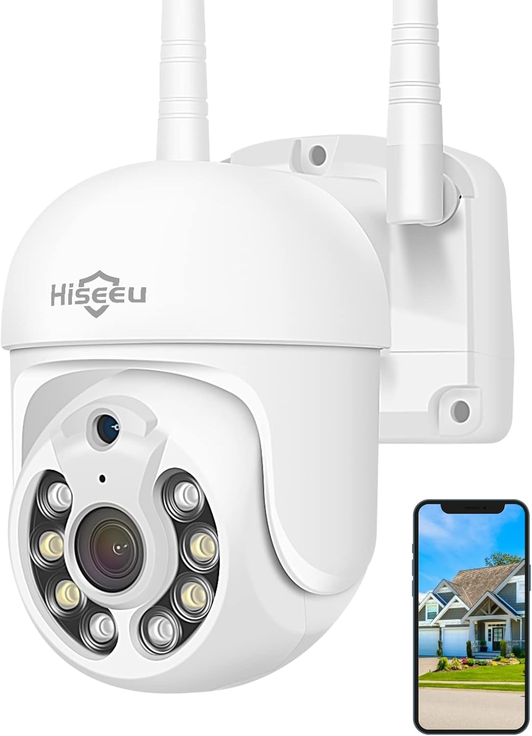 3MP Outdoor WiFi Pan/Tilt Security Camera with Floodlights G13165
