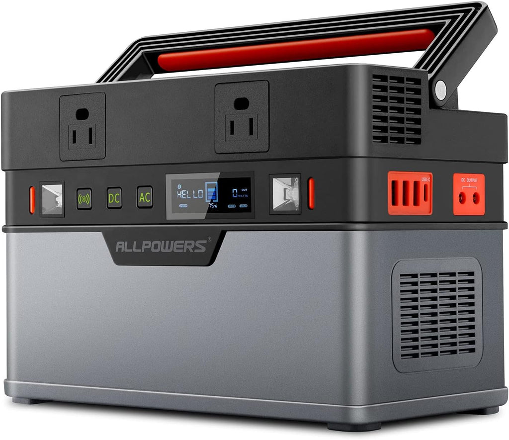 Portable Power Station 500W with 100W Foldable Solar Panel T698