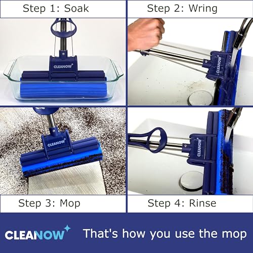 Wring Mop with PVA Sponge and Stainless Steel Handle M3285