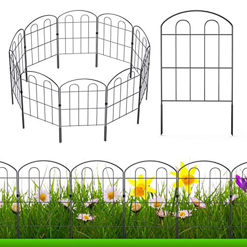 28 Pack 24in Coated Metal RustProof Decorative Garden Fence Q775