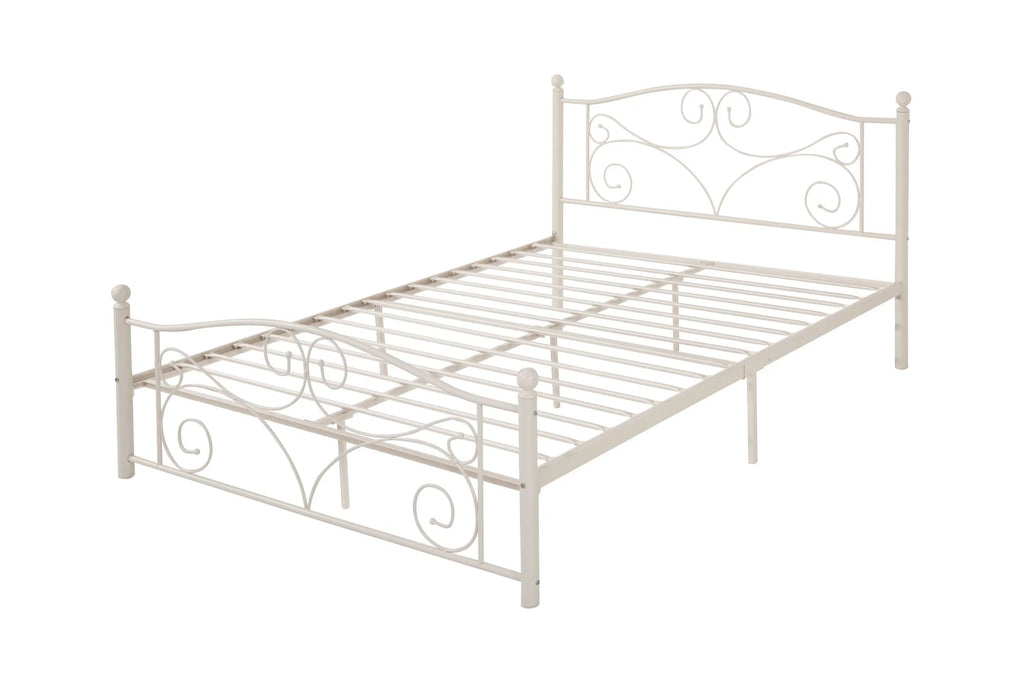 Queen Size Metal Bed Frame with Headboard and Footboard E65207