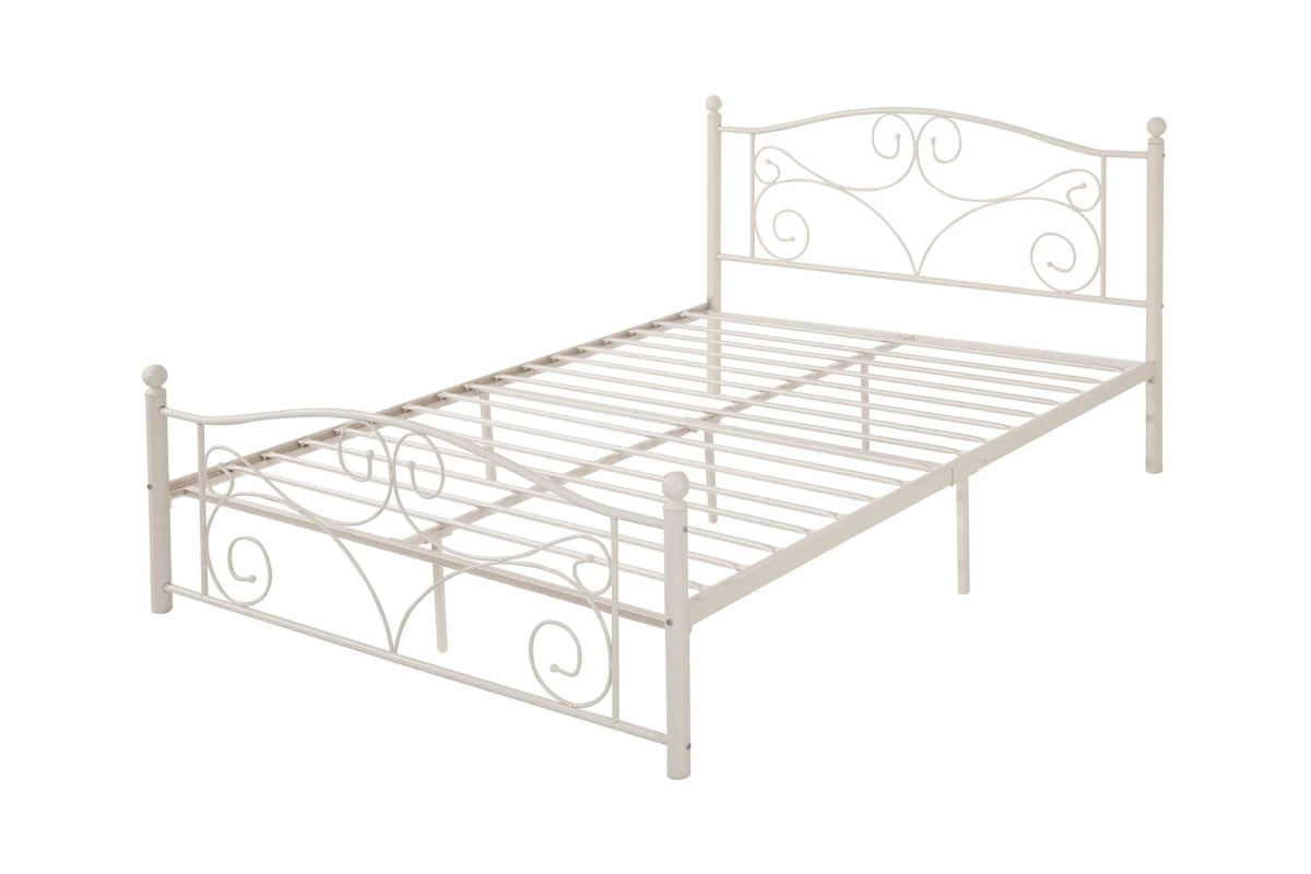 Queen Size Metal Bed Frame with Headboard and Footboard E65207