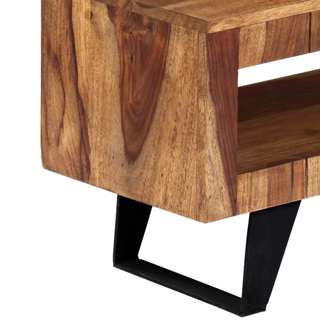 Sheesham Wood TV Cabinet with Steel Legs K733907