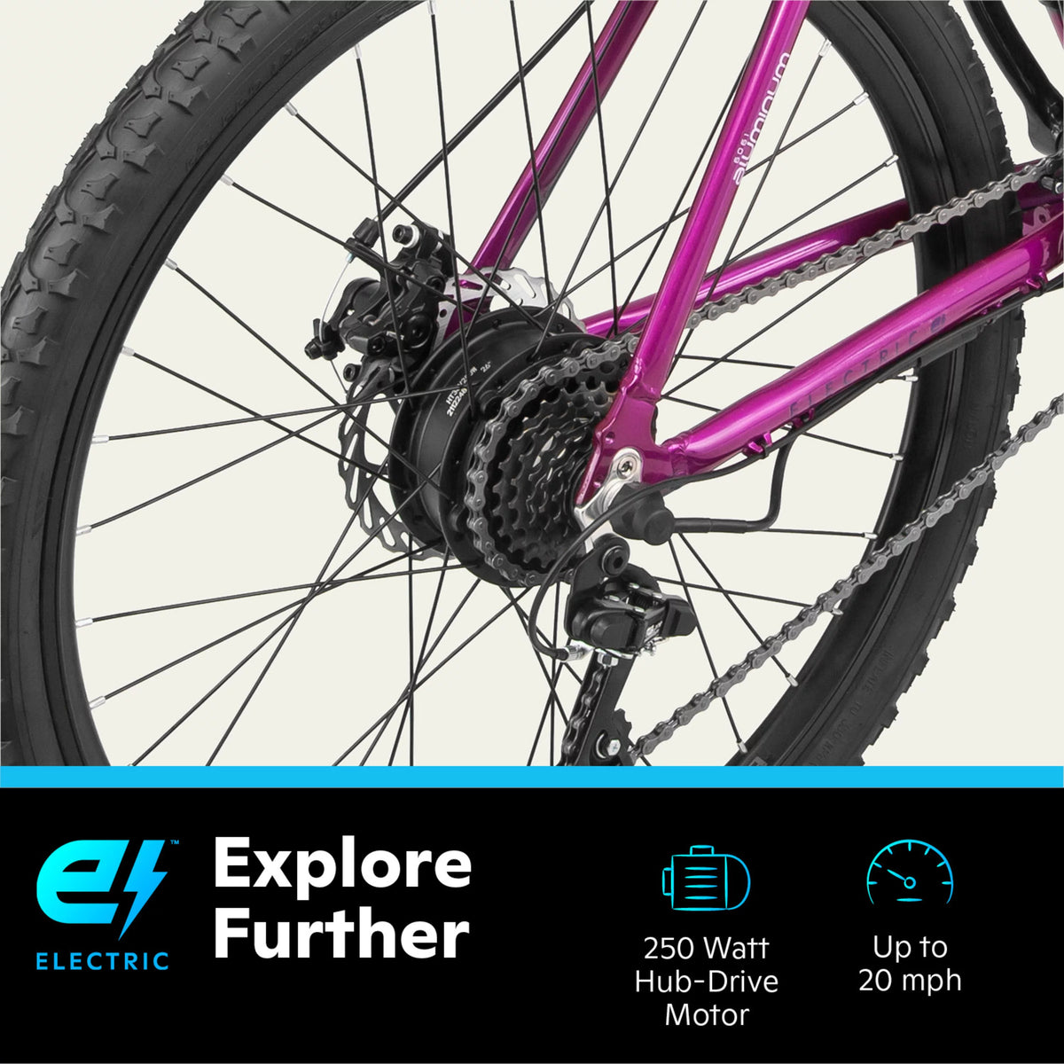 Wine 26-in. Electric Mountain Bike E953