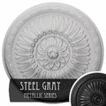 24 inch x 1 5/8 inch Hand-Painted Steel Gray Ceiling Medallion Z57248