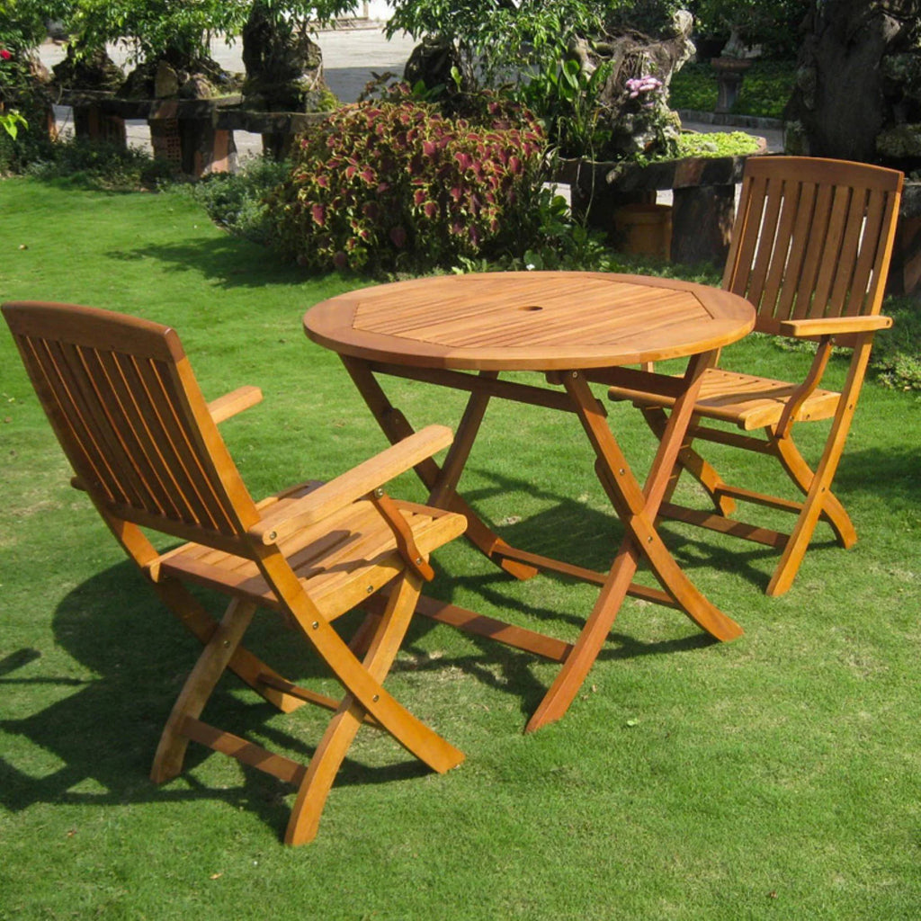 Balau Wood 3 Piece Patio Bistro Set X6575