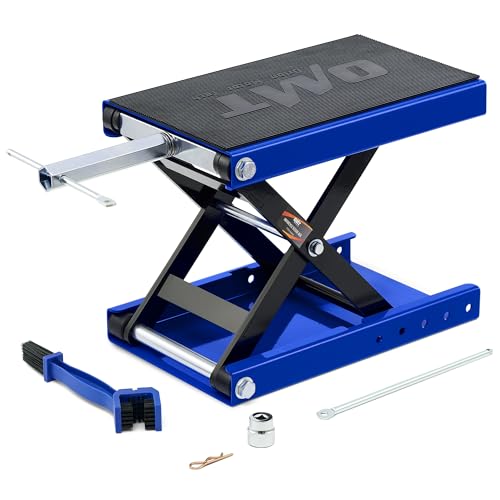 1100lb Motorcycle Scissor Lift Jack with Wide Deck T Handle T8195