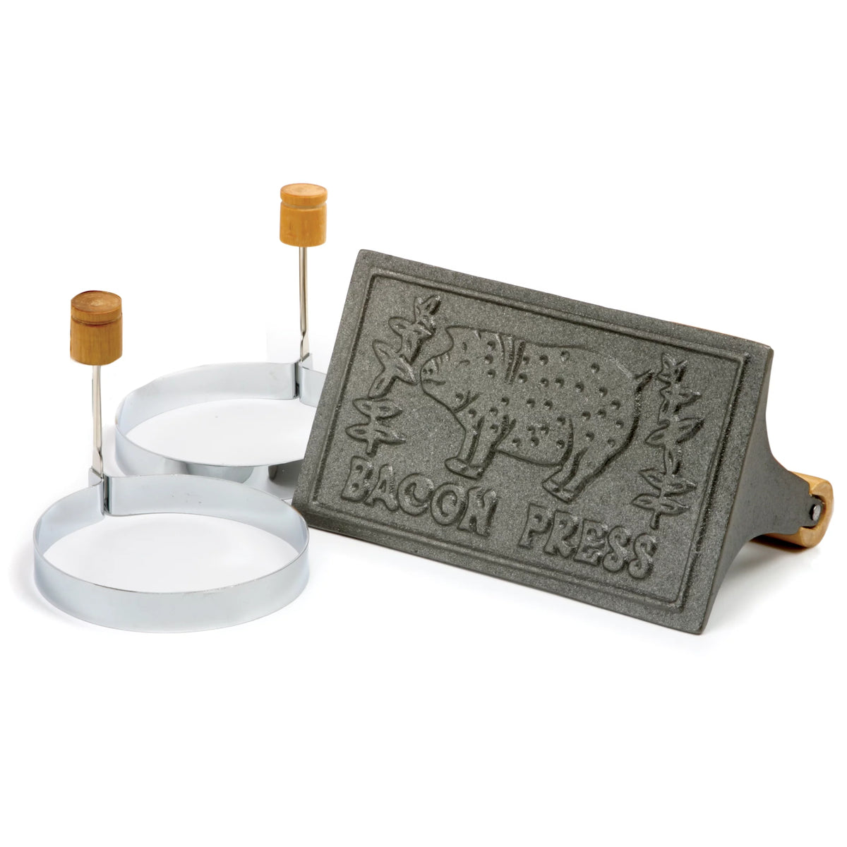 2 Pieces Bacon Press and Egg Ring Set V136210
