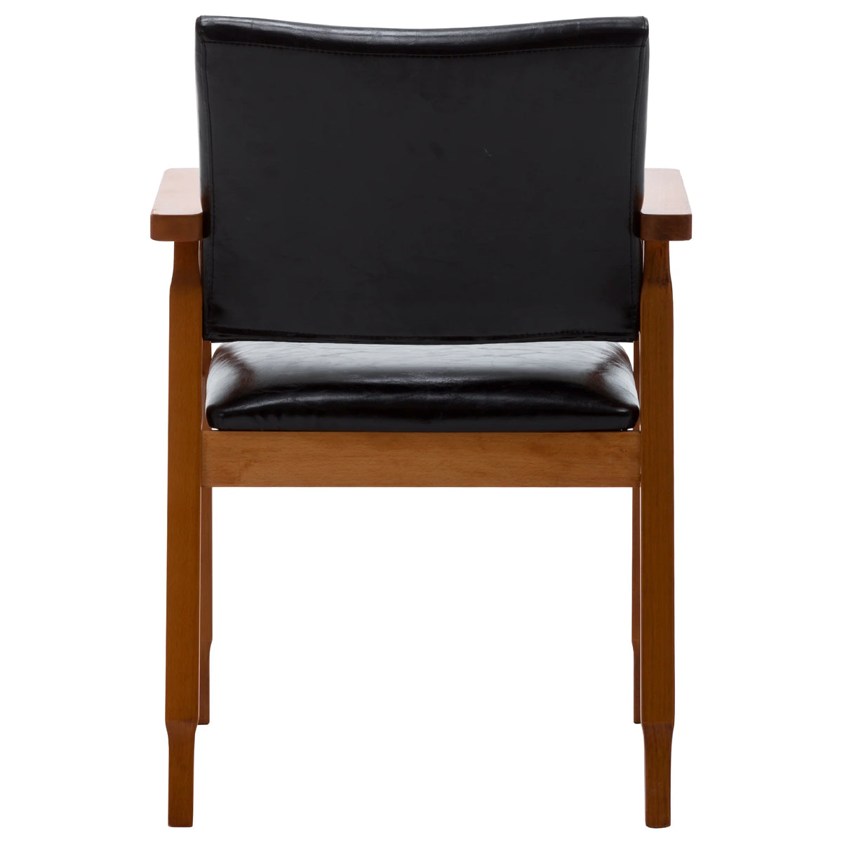 Black PU Leather Upholstered Arm Chair, Set of 1 D42360