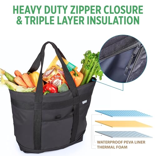 Jumbo Insulated Cooler Bag (Charcoal) with HD Thermal Insulation J737244