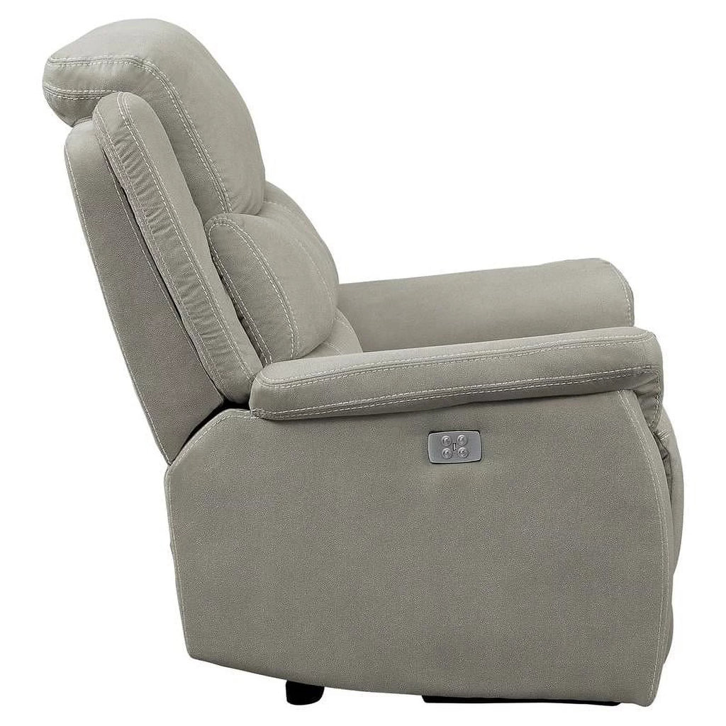 Gray Microfiber Power Reclining Chair G69697