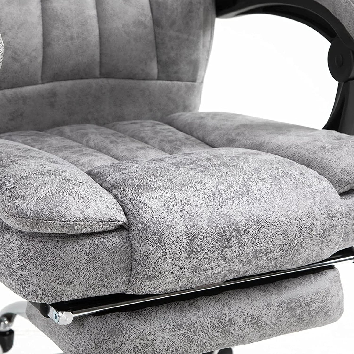 Gray Heated Massage Electric Vibration Reclining Swivel Chair with Pedals Adjustable Back Ergonomic Zero-Gravity Chair P6126
