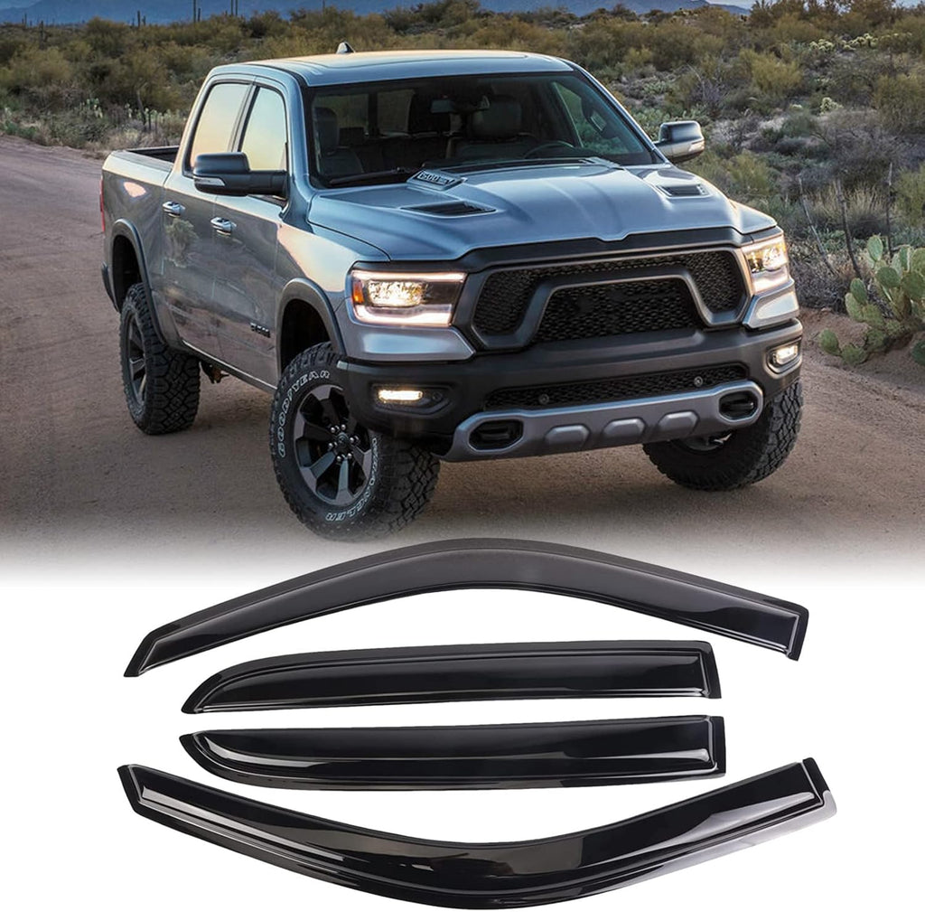 4PCS Dark Smoke Window Deflectors F22551