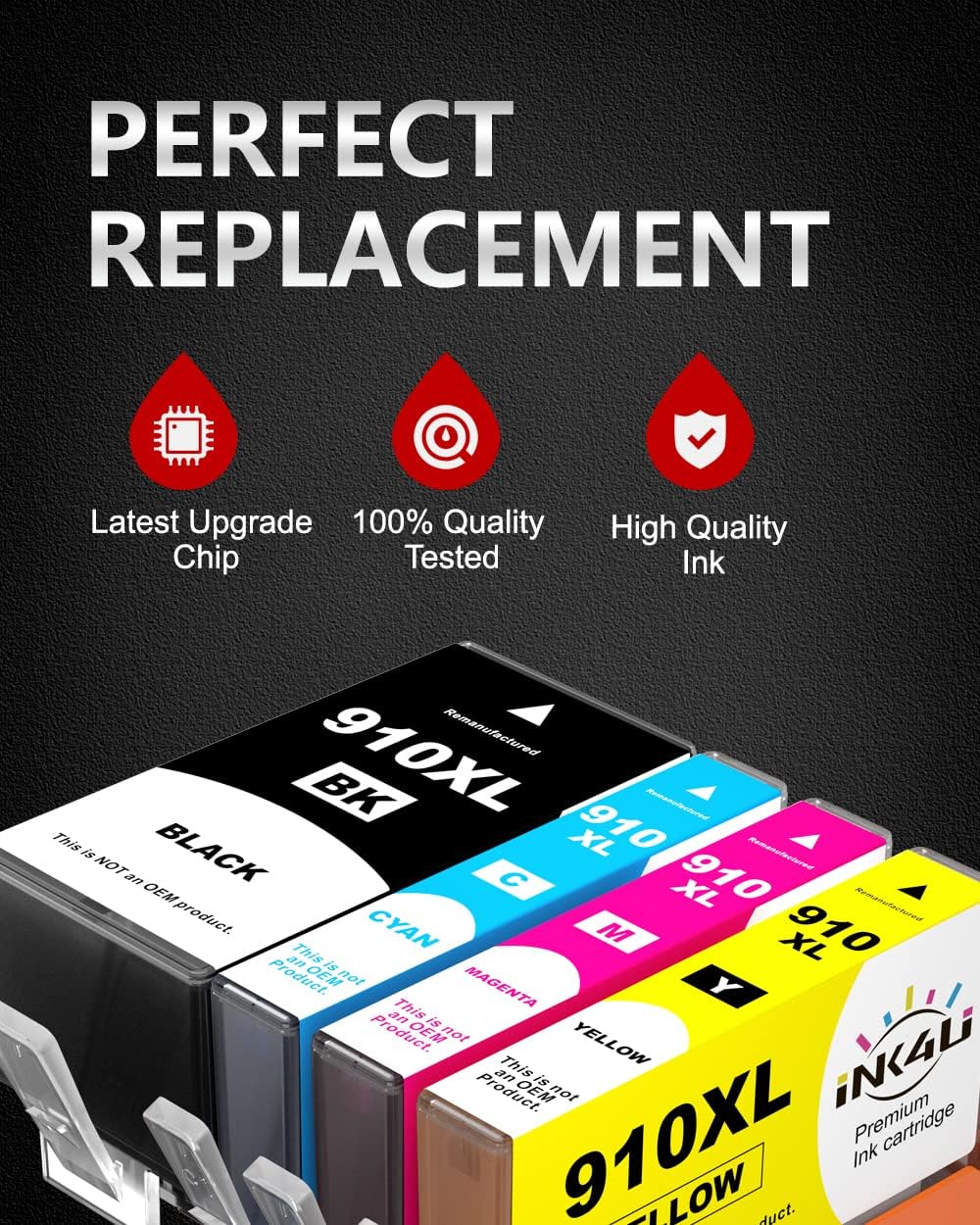 4-Pack Compatible Ink Cartridge Replacement High Yield L15140